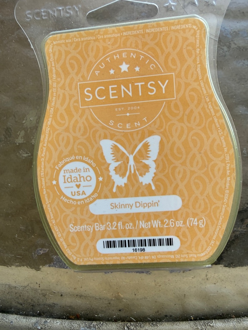 Scentsy Skinny Dippin' Wax Bar - Orange